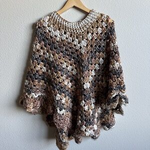Chunky Knit Multicolor poncho